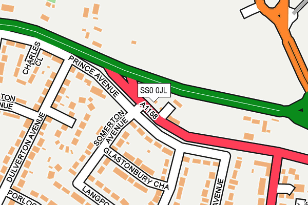 SS0 0JL map - OS OpenMap – Local (Ordnance Survey)