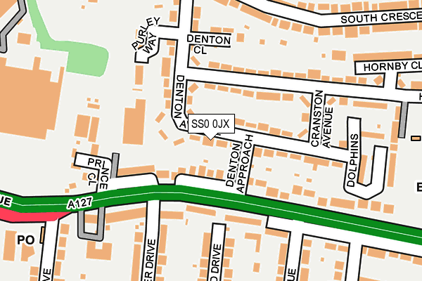 SS0 0JX map - OS OpenMap – Local (Ordnance Survey)