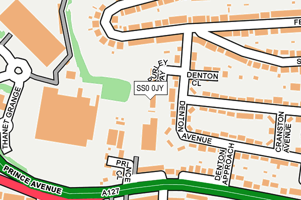 SS0 0JY map - OS OpenMap – Local (Ordnance Survey)