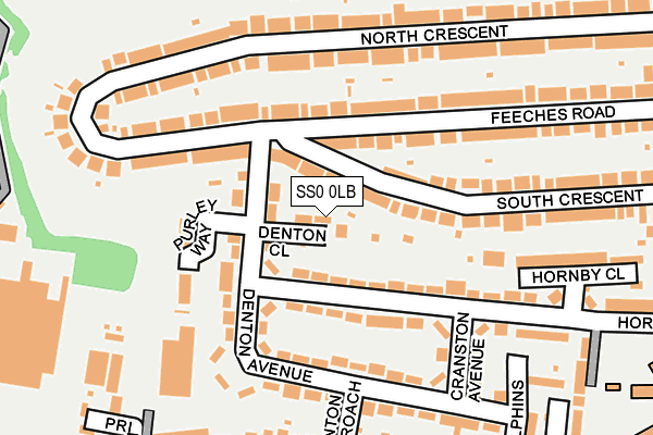 SS0 0LB map - OS OpenMap – Local (Ordnance Survey)