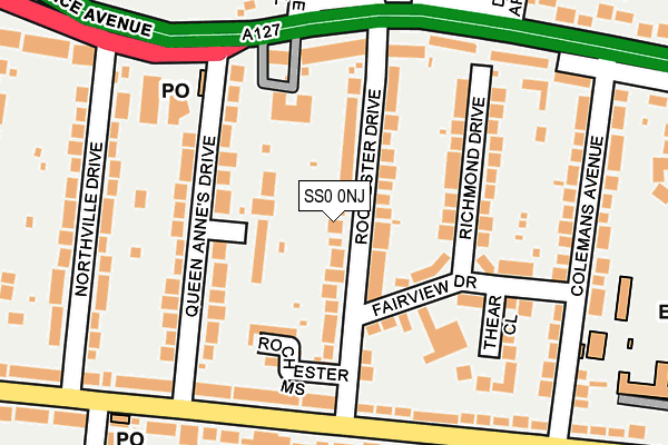 SS0 0NJ map - OS OpenMap – Local (Ordnance Survey)