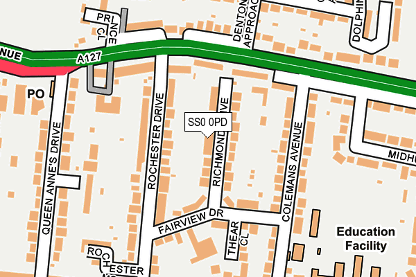 SS0 0PD map - OS OpenMap – Local (Ordnance Survey)