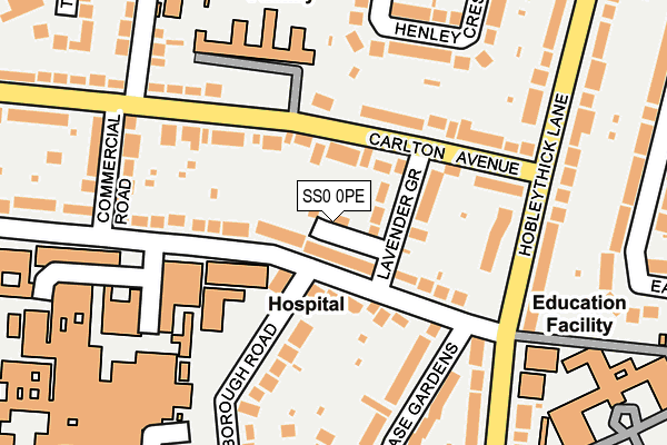 SS0 0PE map - OS OpenMap – Local (Ordnance Survey)