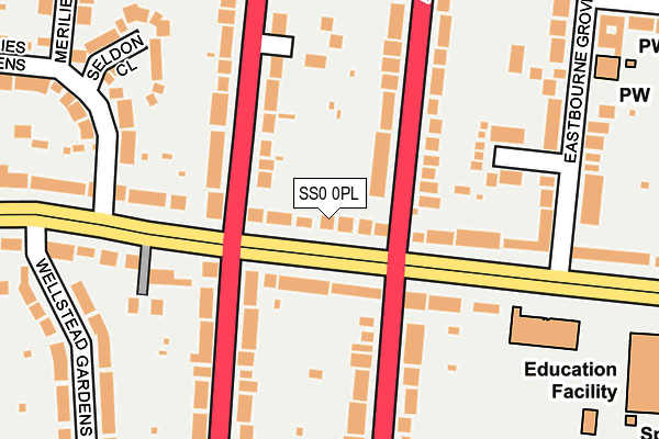 SS0 0PL map - OS OpenMap – Local (Ordnance Survey)