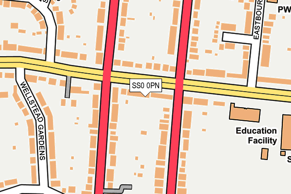 SS0 0PN map - OS OpenMap – Local (Ordnance Survey)