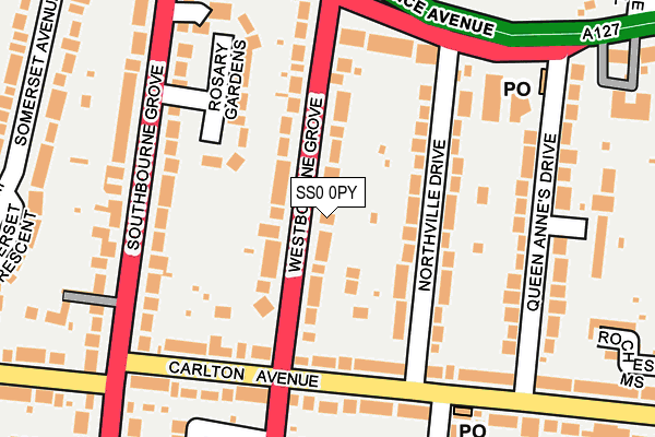 SS0 0PY map - OS OpenMap – Local (Ordnance Survey)