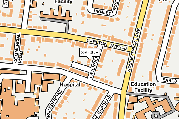 SS0 0QP map - OS OpenMap – Local (Ordnance Survey)