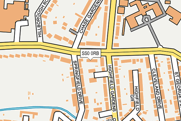 SS0 0RB map - OS OpenMap – Local (Ordnance Survey)