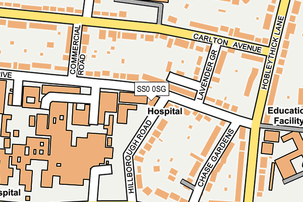 SS0 0SG map - OS OpenMap – Local (Ordnance Survey)