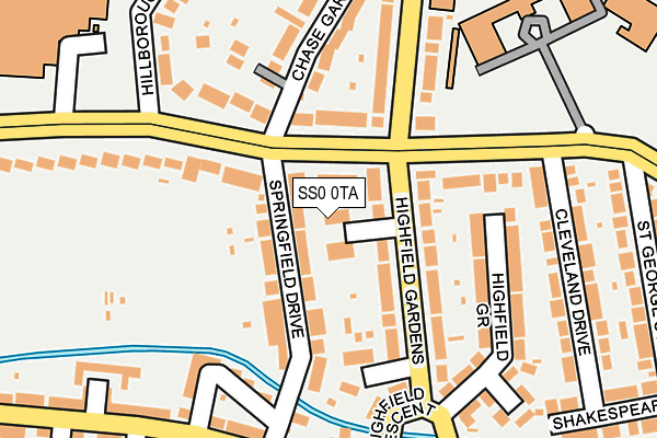 SS0 0TA map - OS OpenMap – Local (Ordnance Survey)
