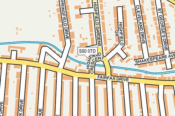 SS0 0TD map - OS OpenMap – Local (Ordnance Survey)