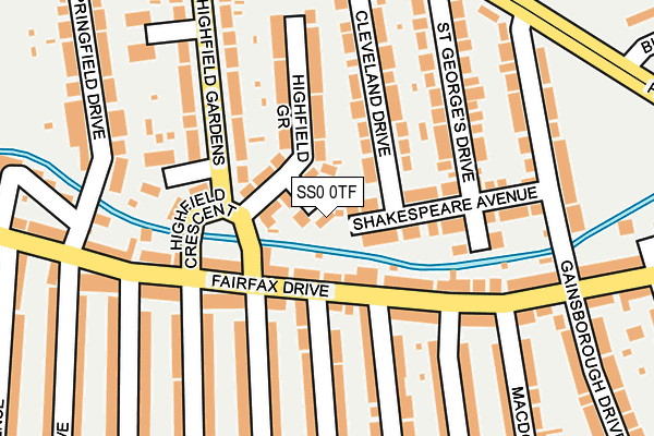 SS0 0TF map - OS OpenMap – Local (Ordnance Survey)