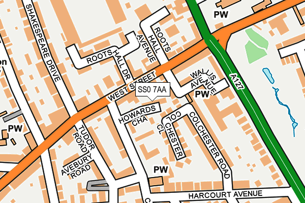 SS0 7AA map - OS OpenMap – Local (Ordnance Survey)