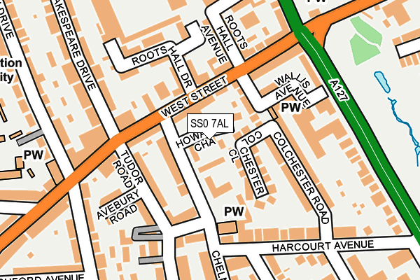 SS0 7AL map - OS OpenMap – Local (Ordnance Survey)