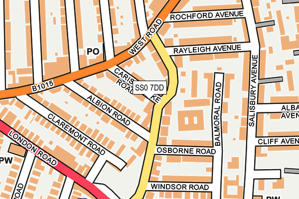 SS0 7DD map - OS OpenMap – Local (Ordnance Survey)