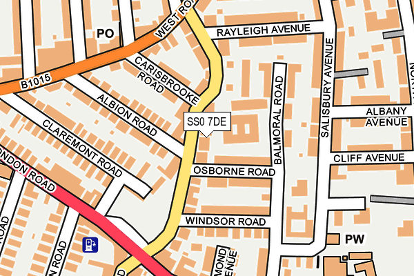SS0 7DE map - OS OpenMap – Local (Ordnance Survey)