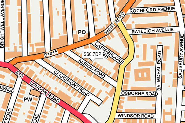 SS0 7DP map - OS OpenMap – Local (Ordnance Survey)