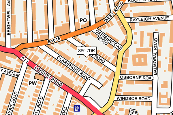 SS0 7DR map - OS OpenMap – Local (Ordnance Survey)