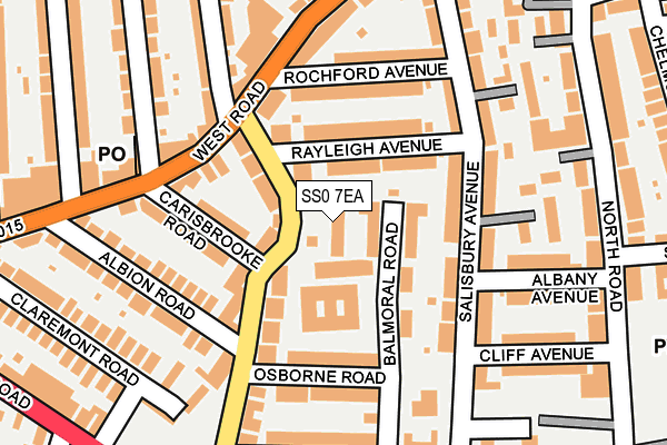 SS0 7EA map - OS OpenMap – Local (Ordnance Survey)