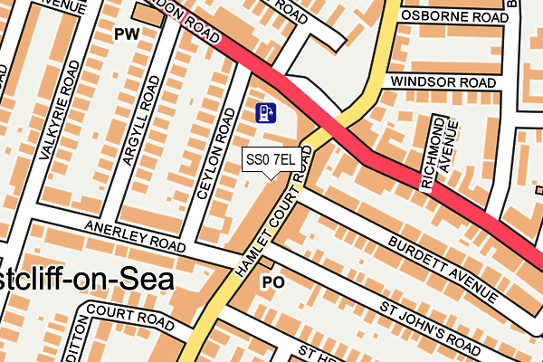 SS0 7EL map - OS OpenMap – Local (Ordnance Survey)