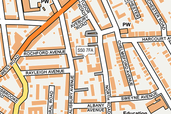 SS0 7FA map - OS OpenMap – Local (Ordnance Survey)