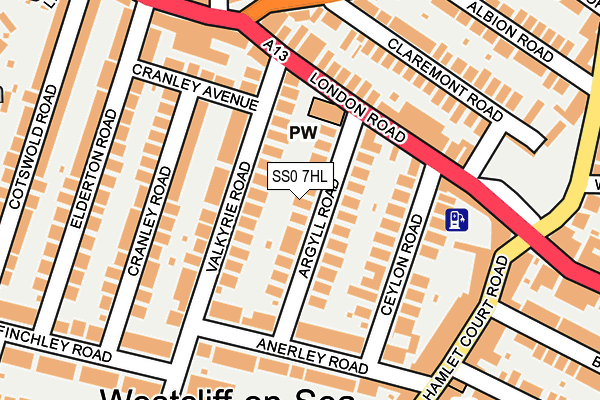 SS0 7HL map - OS OpenMap – Local (Ordnance Survey)