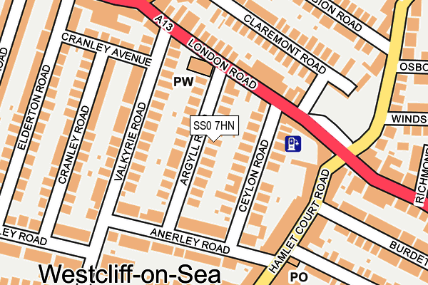 SS0 7HN map - OS OpenMap – Local (Ordnance Survey)