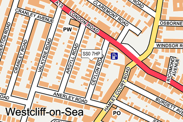 SS0 7HP map - OS OpenMap – Local (Ordnance Survey)