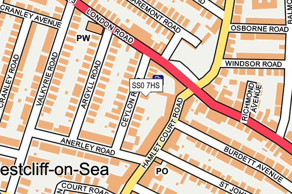 SS0 7HS map - OS OpenMap – Local (Ordnance Survey)