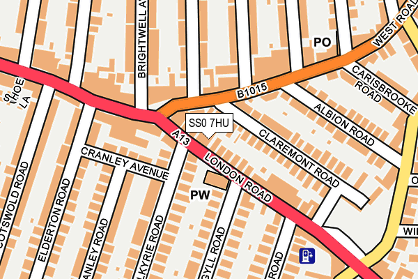 SS0 7HU map - OS OpenMap – Local (Ordnance Survey)