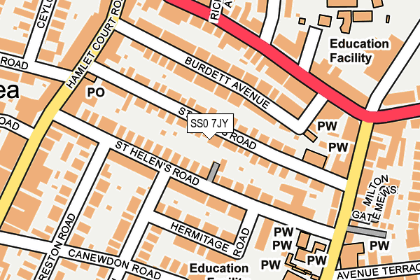SS0 7JY map - OS OpenMap – Local (Ordnance Survey)