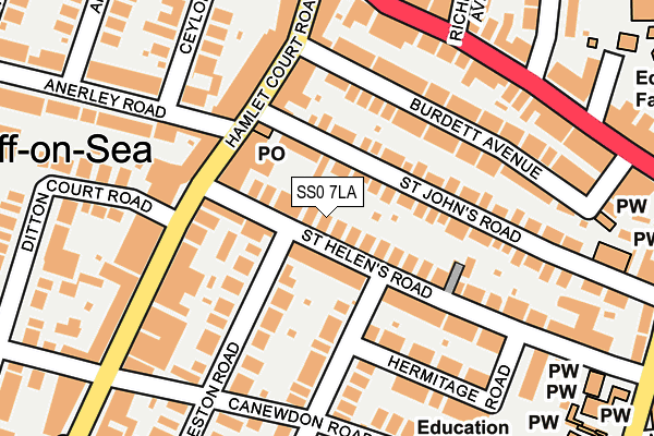 SS0 7LA map - OS OpenMap – Local (Ordnance Survey)