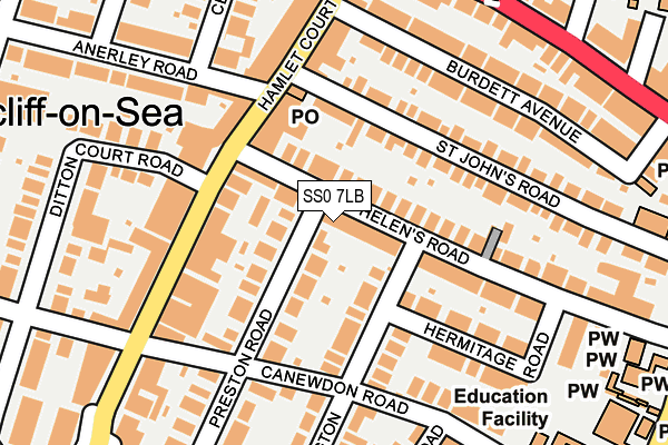 SS0 7LB map - OS OpenMap – Local (Ordnance Survey)