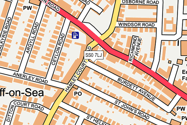 SS0 7LJ map - OS OpenMap – Local (Ordnance Survey)