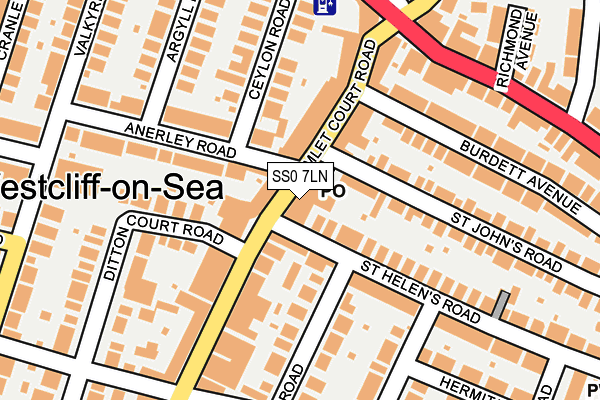 SS0 7LN map - OS OpenMap – Local (Ordnance Survey)