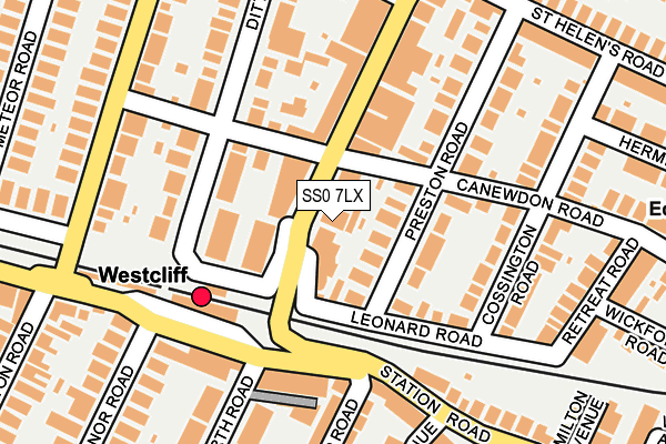 Map of THE GARDEN (WESTCLIFF) LTD at local scale