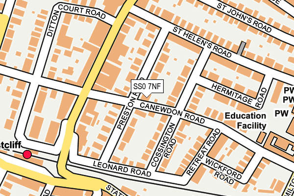 SS0 7NF map - OS OpenMap – Local (Ordnance Survey)