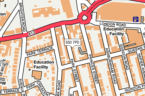 SS0 7PD map - OS OpenMap – Local (Ordnance Survey)