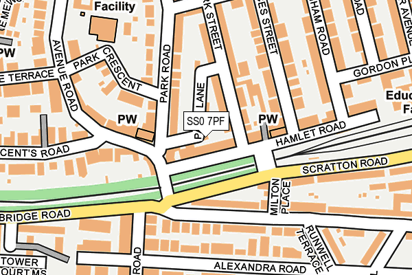 SS0 7PF map - OS OpenMap – Local (Ordnance Survey)