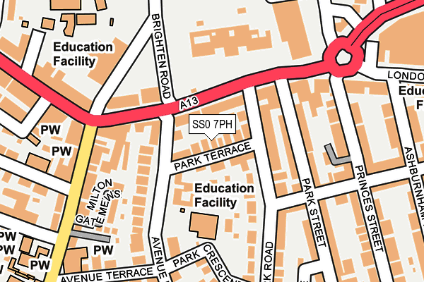 SS0 7PH map - OS OpenMap – Local (Ordnance Survey)