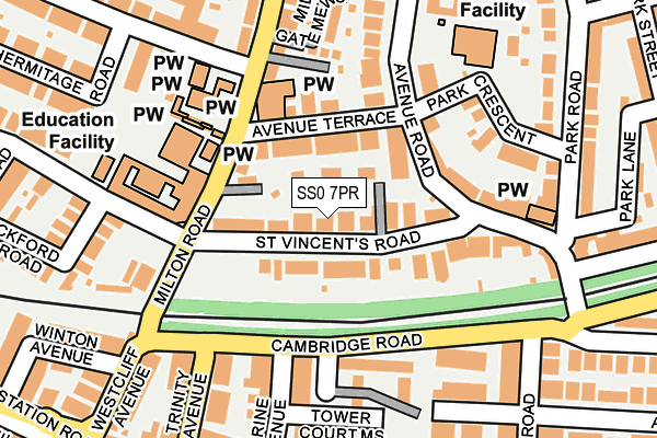 SS0 7PR map - OS OpenMap – Local (Ordnance Survey)
