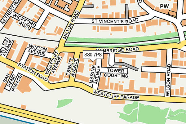 SS0 7PS map - OS OpenMap – Local (Ordnance Survey)