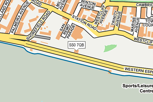 SS0 7QB map - OS OpenMap – Local (Ordnance Survey)