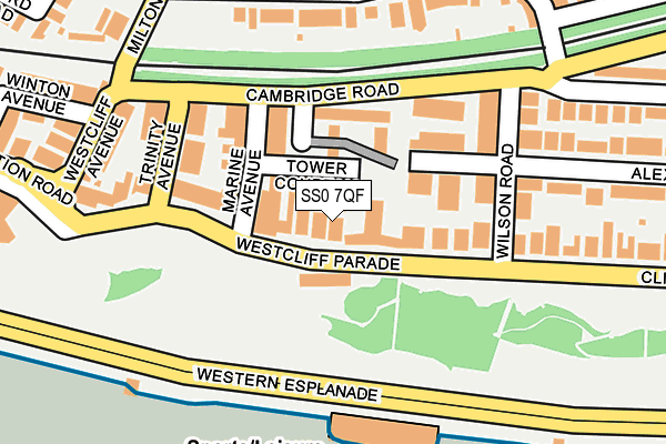 SS0 7QF map - OS OpenMap – Local (Ordnance Survey)