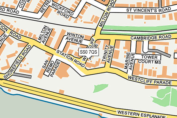 SS0 7QS map - OS OpenMap – Local (Ordnance Survey)