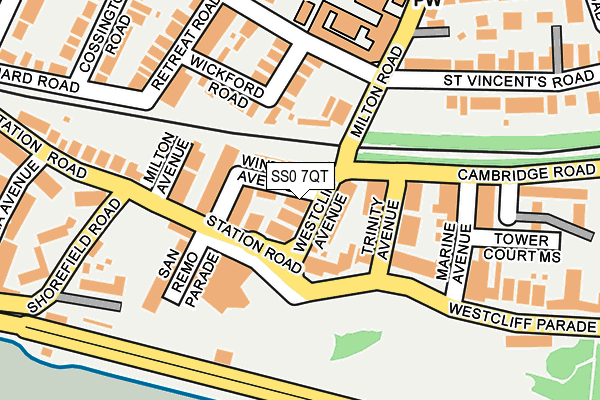 SS0 7QT map - OS OpenMap – Local (Ordnance Survey)
