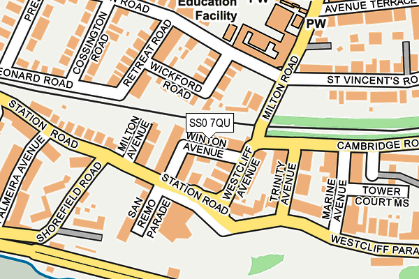 SS0 7QU map - OS OpenMap – Local (Ordnance Survey)