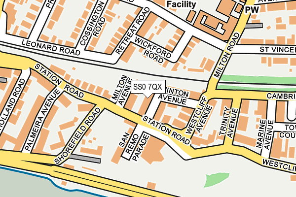 SS0 7QX map - OS OpenMap – Local (Ordnance Survey)