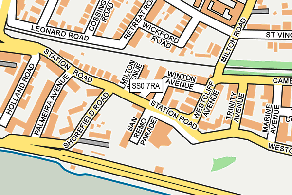 SS0 7RA map - OS OpenMap – Local (Ordnance Survey)