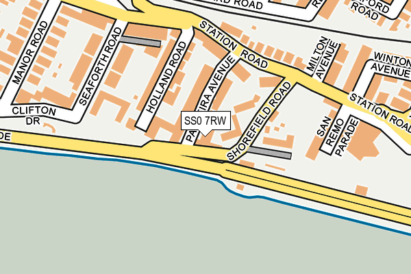 SS0 7RW map - OS OpenMap – Local (Ordnance Survey)